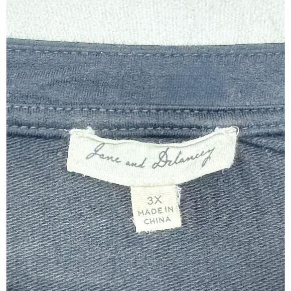 Jane & Delancey 3X Black & White Mixed Media Tunic Top - Picture 7 of 9